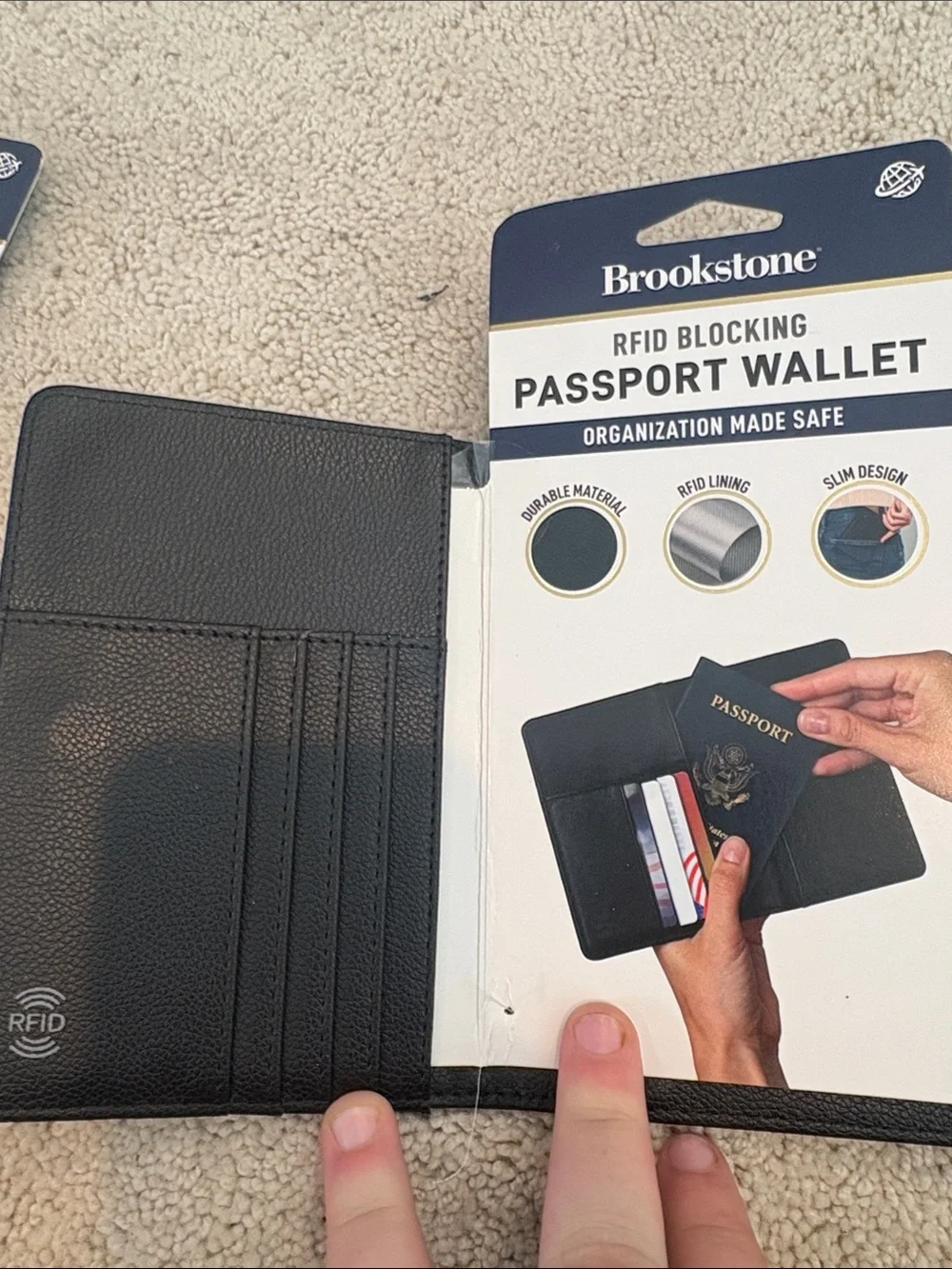 Brookstone RFID Blocking Passport Wallet - Black